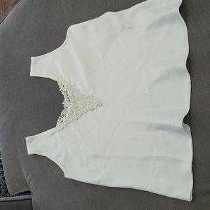 💥50% sale💥Vintage Eacapades satin lace tank szS #b386